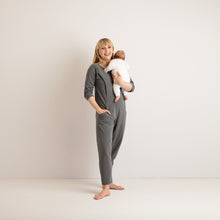 Load image into Gallery viewer, Etta Jumpsuit - Maternity Jumpsuit &amp; Breastfeeding Jumpsuit - Grey

