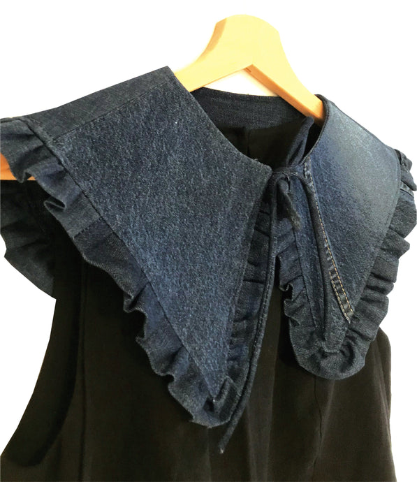 Denim Breastfeeding Cover - Detachable Collar - Margot Mummy collar - RE:LOVED