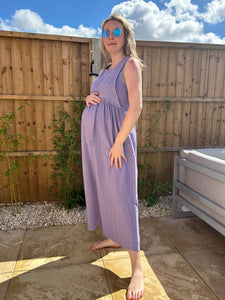 Nursing & Maternity Jumpsuit - Ada - Lavender