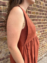 Load image into Gallery viewer, Nursing &amp; Maternity Jumpsuit - Ada - Burnt Orange
