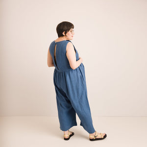 Nursing & Maternity Jumpsuit - Ada - Aegean Blue