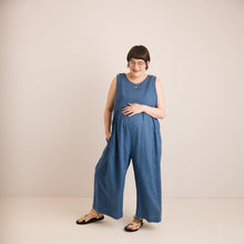 Load image into Gallery viewer, Nursing &amp; Maternity Jumpsuit - Ada - Aegean Blue
