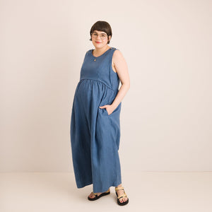 Nursing & Maternity Jumpsuit - Ada - Aegean Blue