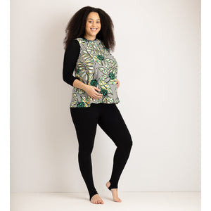 Maternity & Nursing Top | Abstract Green | Breast Dressed