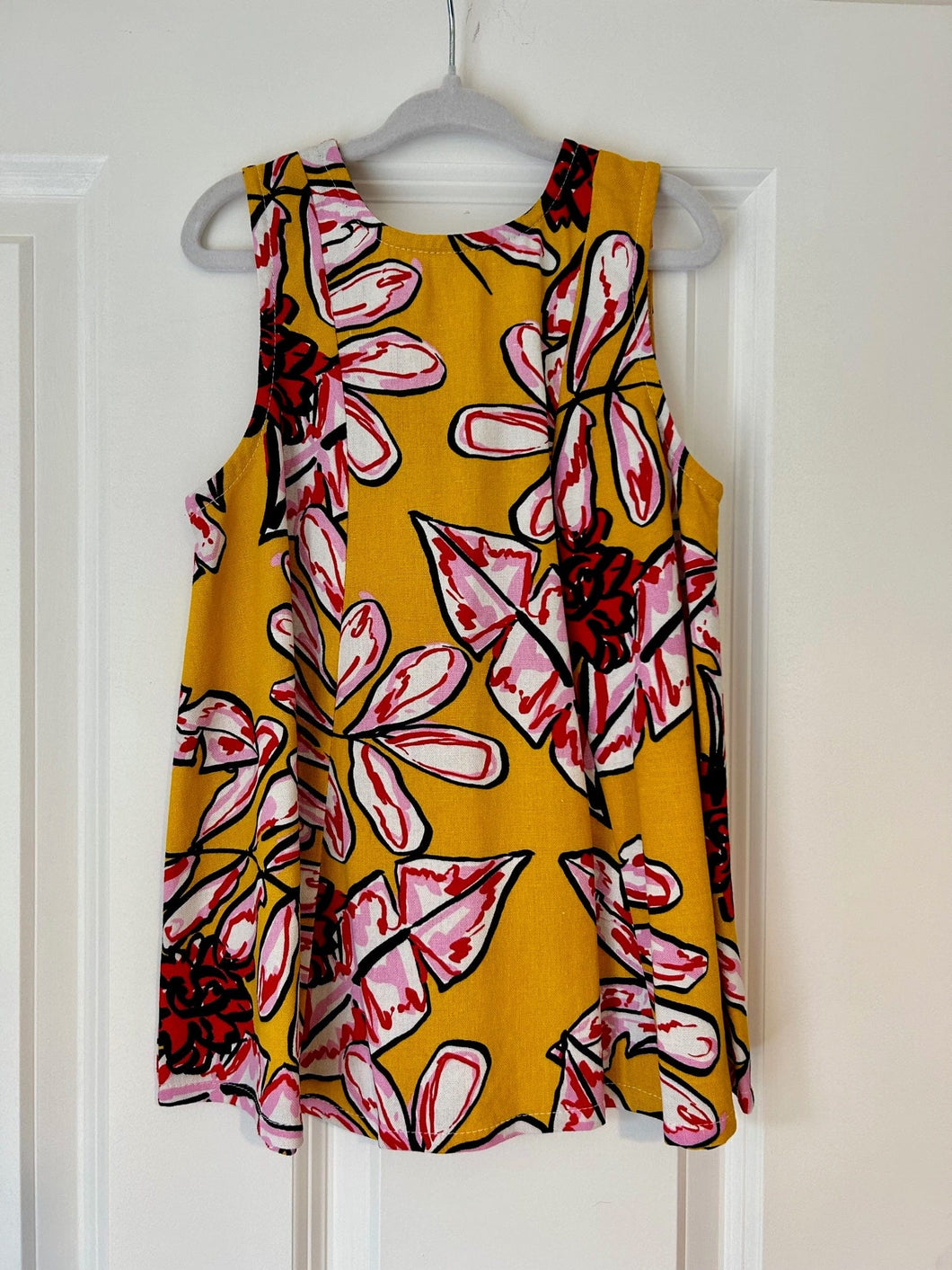 Lucinda Dress - Mini Me Dress - Yellow Abstract