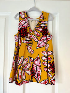 Lucinda Dress - Mini Me Dress - Yellow Abstract