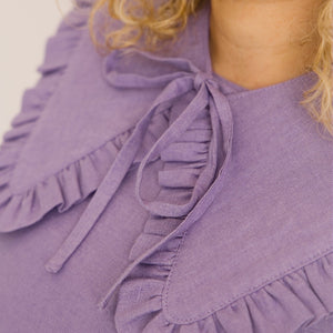 Breastfeeding Cover - Detachable Collar - Margot Mummy collar - Lavender Linen