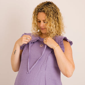 Nursing & Maternity Dress - Lucy - Lavender Linen