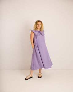 Nursing & Maternity Dress - Lucy - Lavender Linen