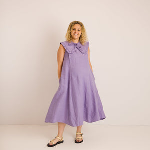 Nursing & Maternity Dress - Lucy - Lavender Linen