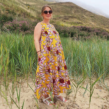 Load image into Gallery viewer, Nursing &amp; Maternity Dress - Lucy - Abstract Yellow Printed Linen
