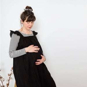 Maternity & Nursing Dress | Black | Breast Dressed