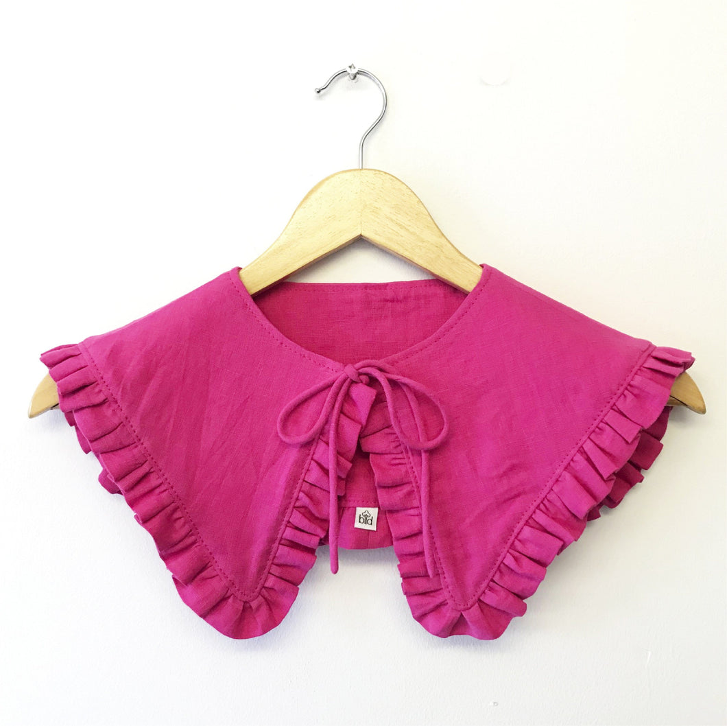 Breastfeeding Cover - Detachable Collar - Margot Mummy collar - Pink Linen