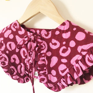Breastfeeding Cover - Detachable Collar - Margot Mummy Collar - Pink Leopard