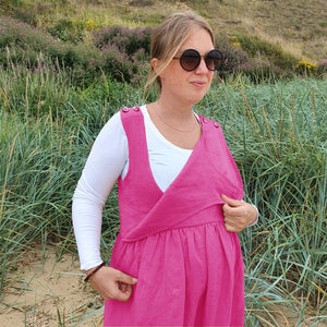 Maternity & Nursing Jumpsuit | Pink | Breast Dressed