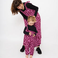 Load image into Gallery viewer, Maternity &amp; Nursing Dress | Pink Leopard Linen | Breast Dressed
