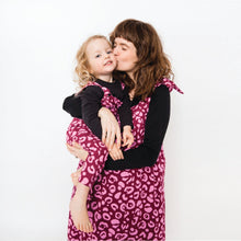 Load image into Gallery viewer, Maternity &amp; Nursing Dress | Pink Leopard Linen | Breast Dressed
